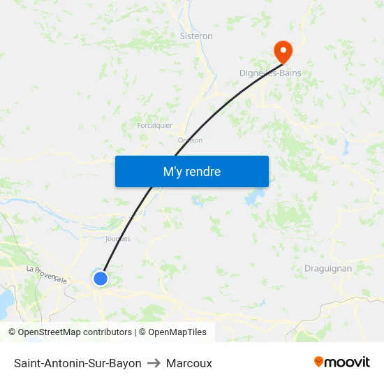 Saint-Antonin-Sur-Bayon to Marcoux map