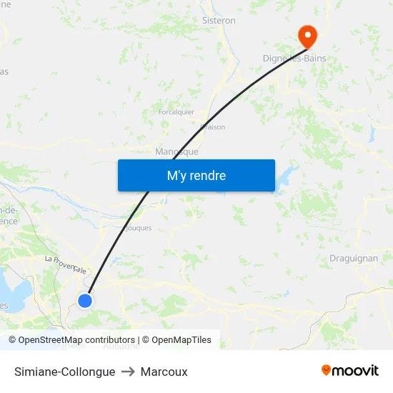 Simiane-Collongue to Marcoux map