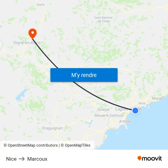 Nice to Marcoux map