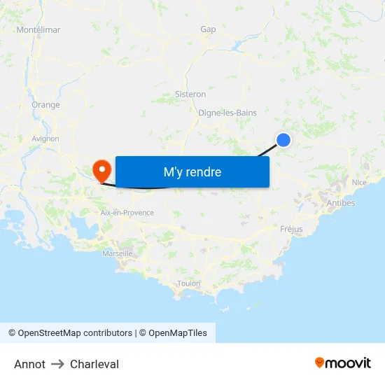 Annot to Charleval map