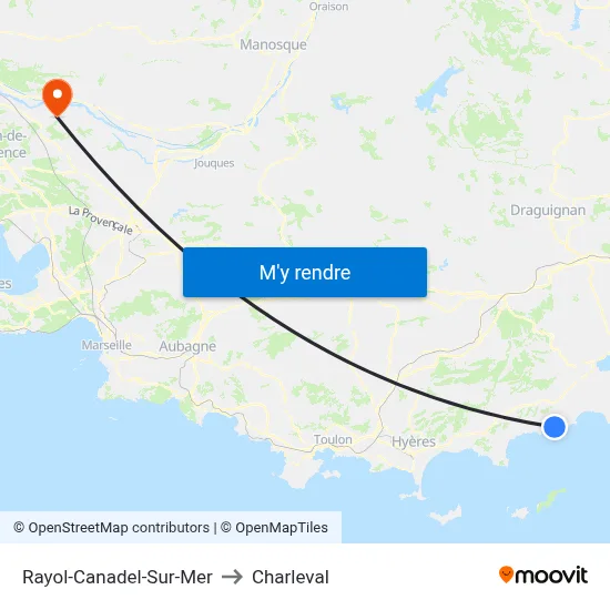 Rayol-Canadel-Sur-Mer to Charleval map