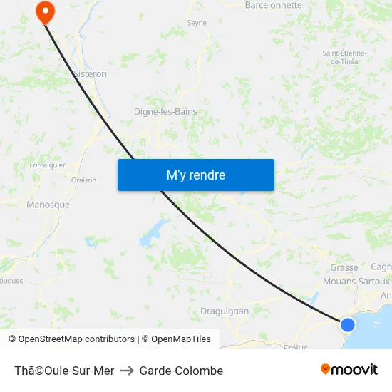 Thã©Oule-Sur-Mer to Garde-Colombe map