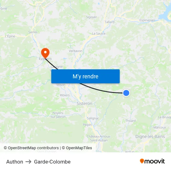 Authon to Garde-Colombe map