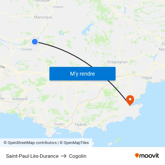 Saint-Paul-Lès-Durance to Cogolin map