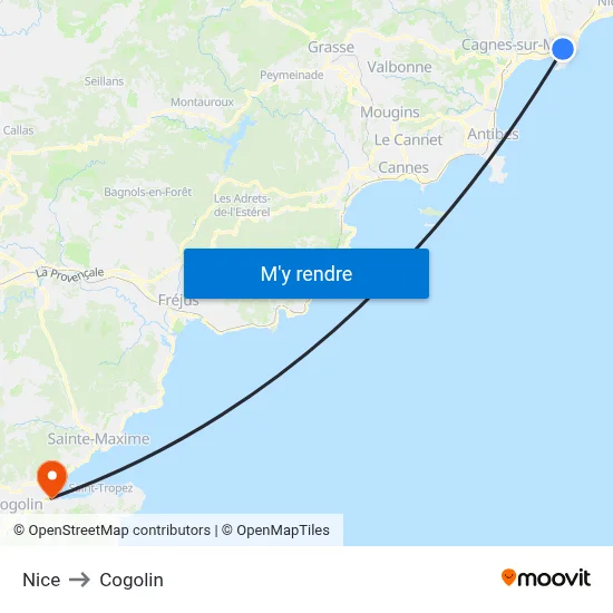 Nice to Cogolin map