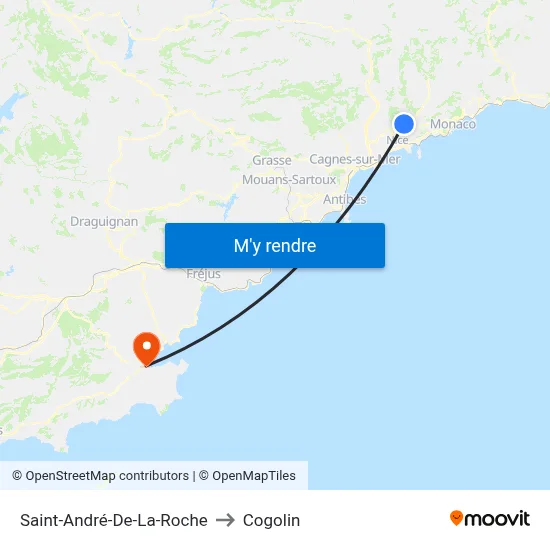 Saint-André-De-La-Roche to Cogolin map