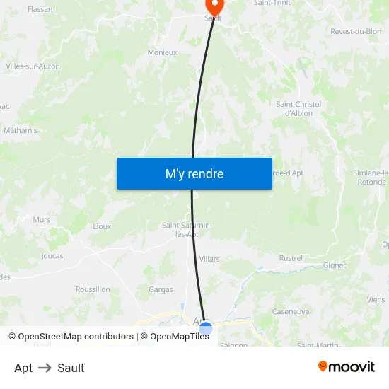 Apt to Sault map