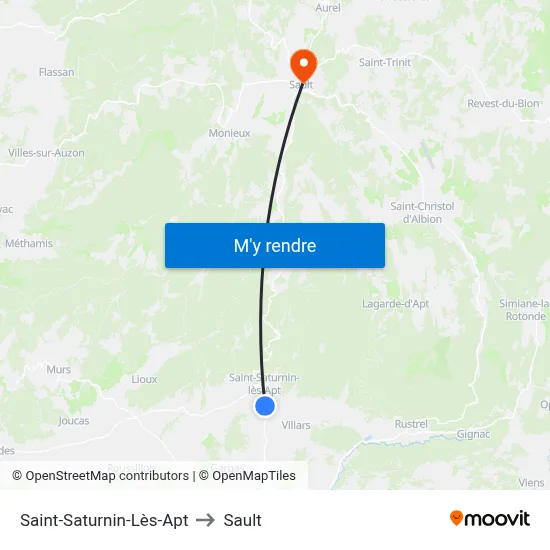 Saint-Saturnin-Lès-Apt to Sault map