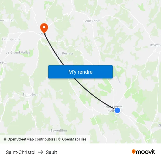 Saint-Christol to Sault map