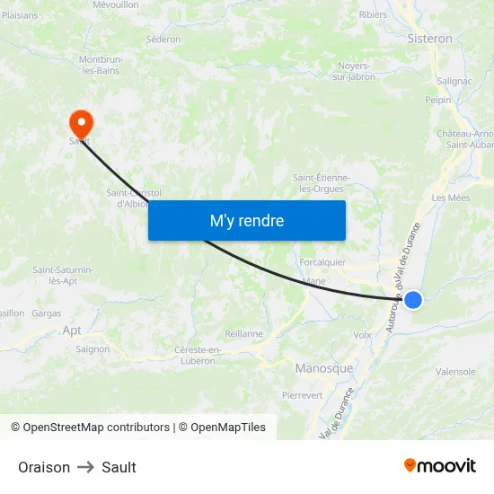 Oraison to Sault map