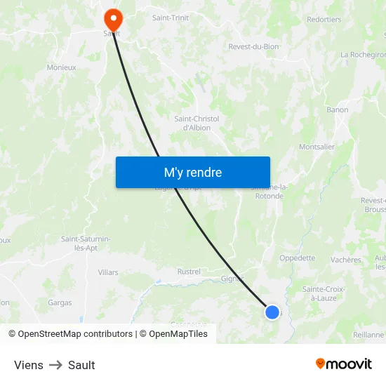 Viens to Sault map