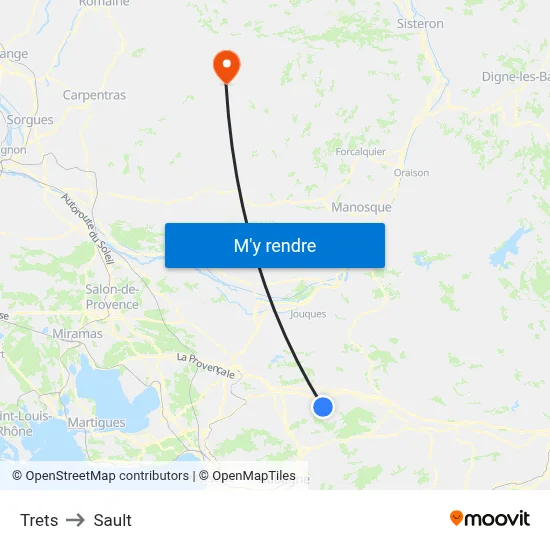 Trets to Sault map
