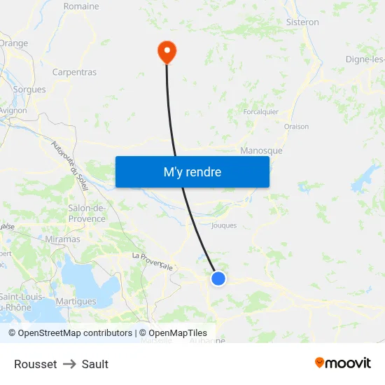 Rousset to Sault map