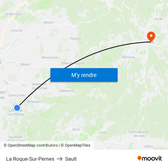 La Roque-Sur-Pernes to Sault map