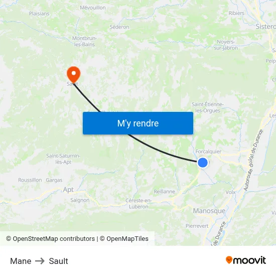 Mane to Sault map