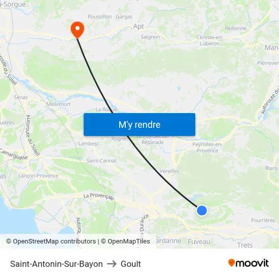 Saint-Antonin-Sur-Bayon to Goult map