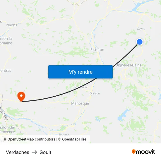 Verdaches to Goult map