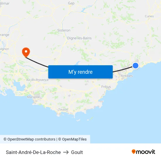 Saint-André-De-La-Roche to Goult map