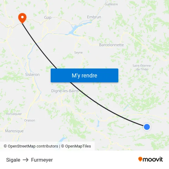 Sigale to Furmeyer map