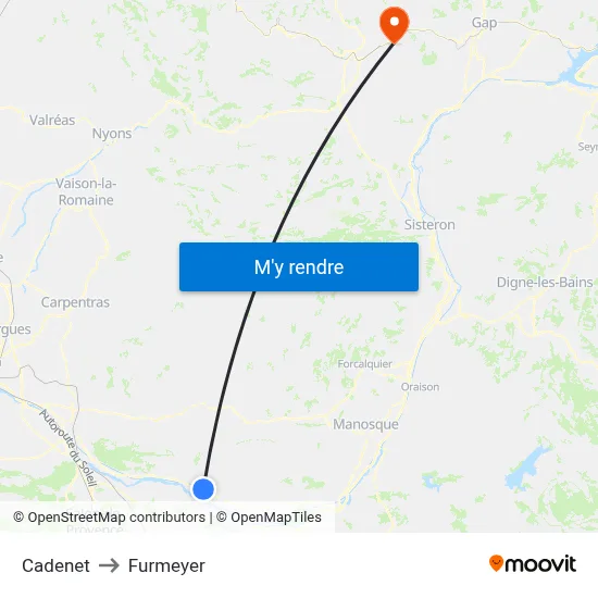 Cadenet to Furmeyer map