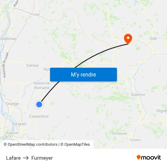 Lafare to Furmeyer map