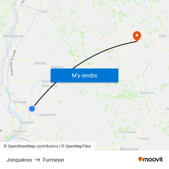 Jonquières to Furmeyer map