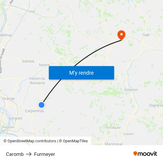 Caromb to Furmeyer map