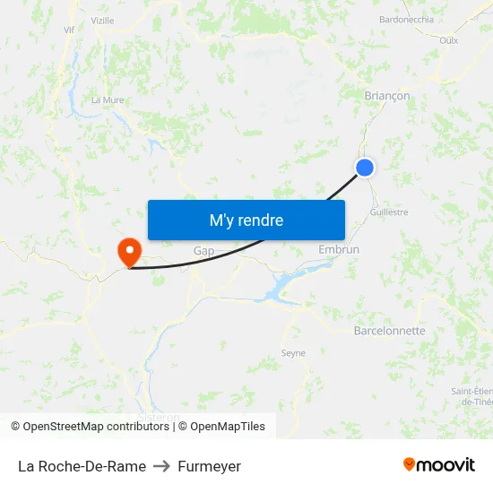 La Roche-De-Rame to Furmeyer map