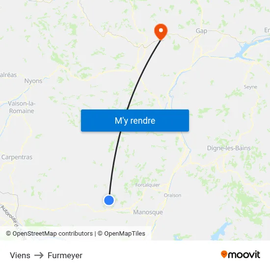 Viens to Furmeyer map