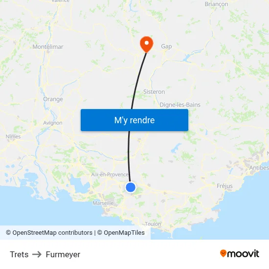 Trets to Furmeyer map