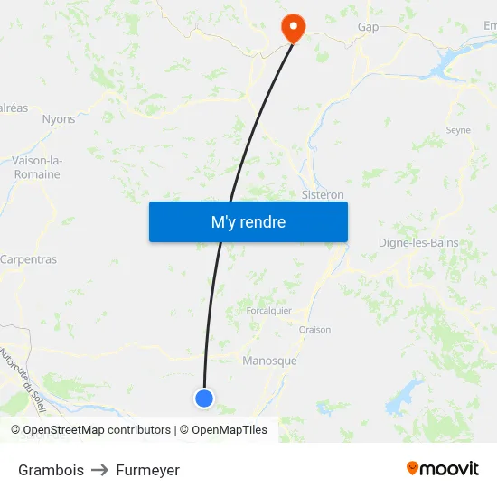 Grambois to Furmeyer map
