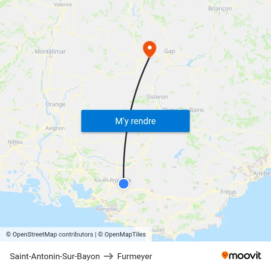 Saint-Antonin-Sur-Bayon to Furmeyer map