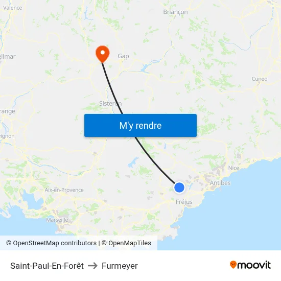 Saint-Paul-En-Forêt to Furmeyer map