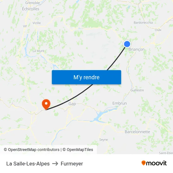 La Salle-Les-Alpes to Furmeyer map