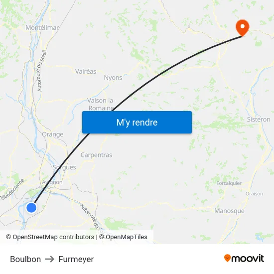 Boulbon to Furmeyer map