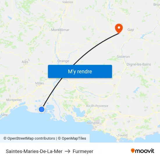 Saintes-Maries-De-La-Mer to Furmeyer map