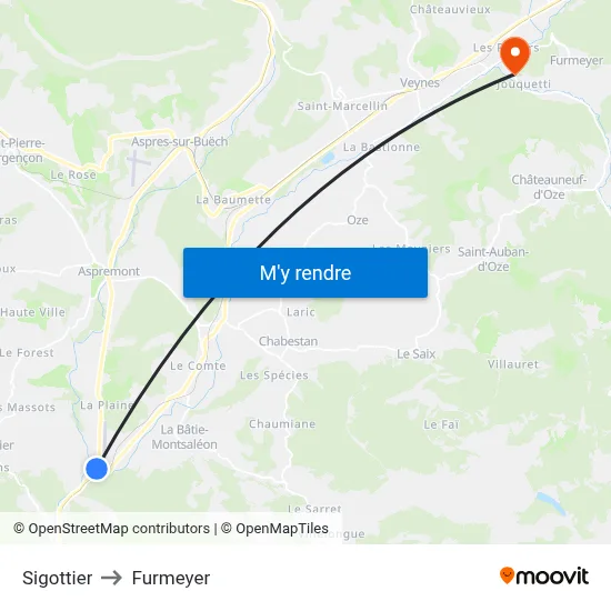 Sigottier to Furmeyer map