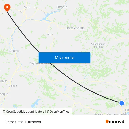 Carros to Furmeyer map