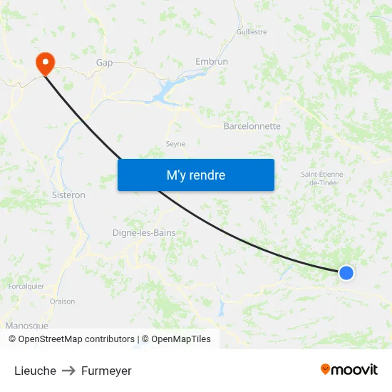 Lieuche to Furmeyer map