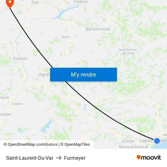 Saint-Laurent-Du-Var to Furmeyer map