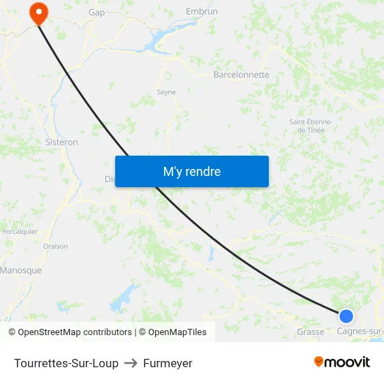 Tourrettes-Sur-Loup to Furmeyer map