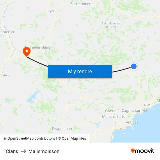 Clans to Mallemoisson map