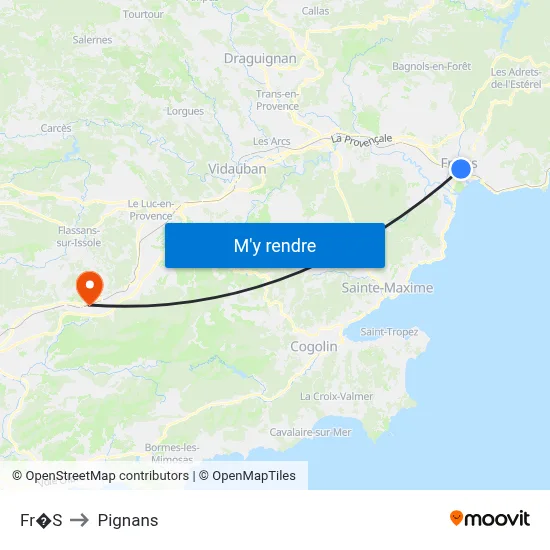 Fr�S to Pignans map