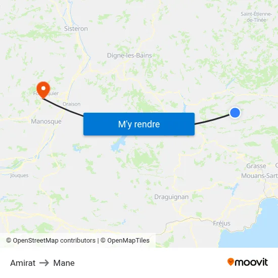 Amirat to Mane map