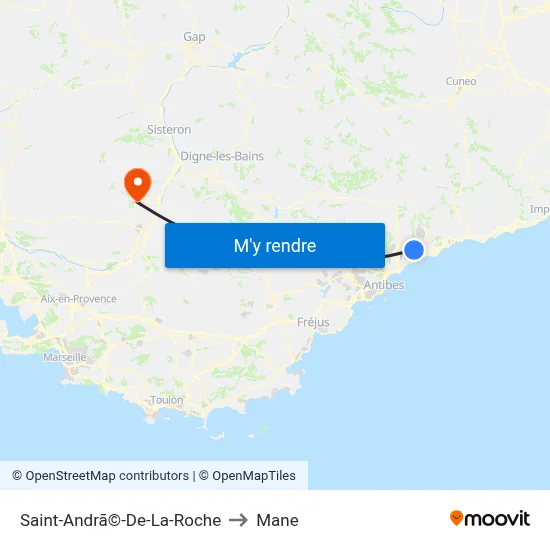Saint-Andrã©-De-La-Roche to Mane map