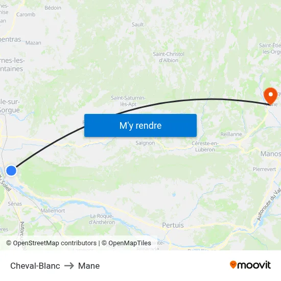 Cheval-Blanc to Mane map