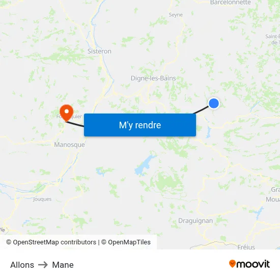 Allons to Mane map