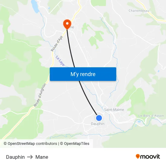 Dauphin to Mane map