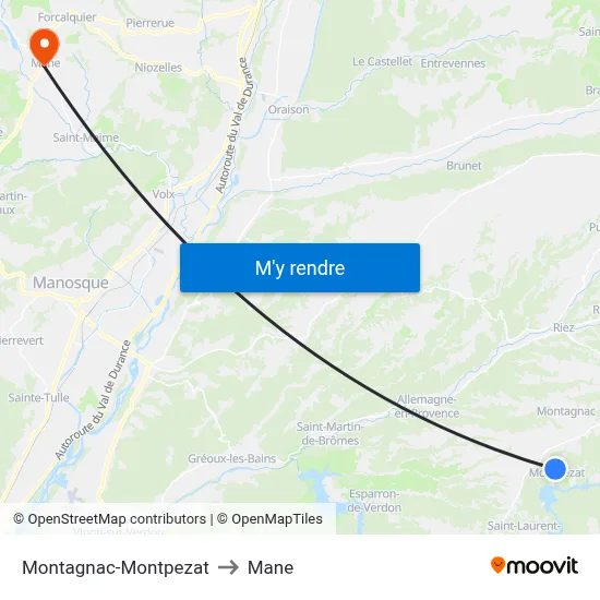 Montagnac-Montpezat to Mane map