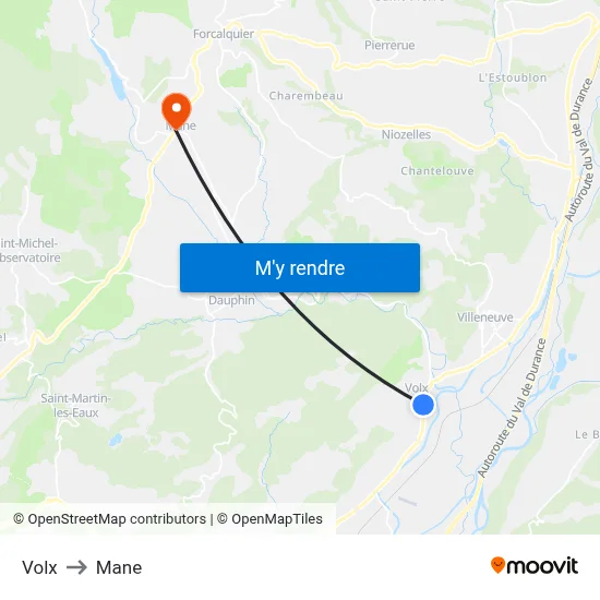 Volx to Mane map